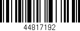 Código de barras (EAN, GTIN, SKU, ISBN): '44817192'