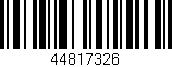 Código de barras (EAN, GTIN, SKU, ISBN): '44817326'