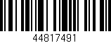 Código de barras (EAN, GTIN, SKU, ISBN): '44817491'