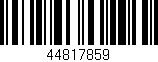 Código de barras (EAN, GTIN, SKU, ISBN): '44817859'