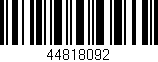 Código de barras (EAN, GTIN, SKU, ISBN): '44818092'