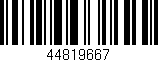 Código de barras (EAN, GTIN, SKU, ISBN): '44819667'