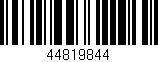 Código de barras (EAN, GTIN, SKU, ISBN): '44819844'