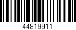 Código de barras (EAN, GTIN, SKU, ISBN): '44819911'