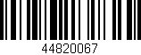 Código de barras (EAN, GTIN, SKU, ISBN): '44820067'