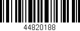 Código de barras (EAN, GTIN, SKU, ISBN): '44820188'