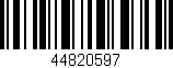 Código de barras (EAN, GTIN, SKU, ISBN): '44820597'