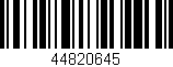 Código de barras (EAN, GTIN, SKU, ISBN): '44820645'
