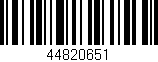 Código de barras (EAN, GTIN, SKU, ISBN): '44820651'