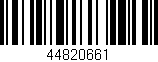 Código de barras (EAN, GTIN, SKU, ISBN): '44820661'