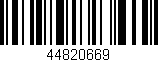 Código de barras (EAN, GTIN, SKU, ISBN): '44820669'