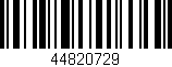 Código de barras (EAN, GTIN, SKU, ISBN): '44820729'