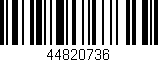 Código de barras (EAN, GTIN, SKU, ISBN): '44820736'