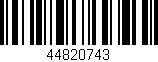 Código de barras (EAN, GTIN, SKU, ISBN): '44820743'