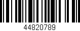Código de barras (EAN, GTIN, SKU, ISBN): '44820789'