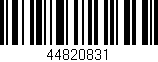 Código de barras (EAN, GTIN, SKU, ISBN): '44820831'