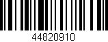 Código de barras (EAN, GTIN, SKU, ISBN): '44820910'