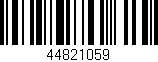 Código de barras (EAN, GTIN, SKU, ISBN): '44821059'