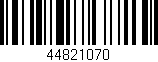 Código de barras (EAN, GTIN, SKU, ISBN): '44821070'