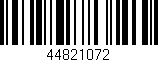 Código de barras (EAN, GTIN, SKU, ISBN): '44821072'