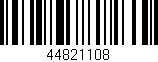 Código de barras (EAN, GTIN, SKU, ISBN): '44821108'