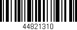 Código de barras (EAN, GTIN, SKU, ISBN): '44821310'