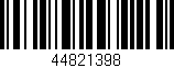 Código de barras (EAN, GTIN, SKU, ISBN): '44821398'