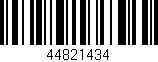 Código de barras (EAN, GTIN, SKU, ISBN): '44821434'