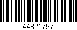 Código de barras (EAN, GTIN, SKU, ISBN): '44821797'