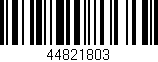 Código de barras (EAN, GTIN, SKU, ISBN): '44821803'