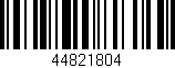 Código de barras (EAN, GTIN, SKU, ISBN): '44821804'