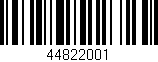 Código de barras (EAN, GTIN, SKU, ISBN): '44822001'