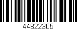 Código de barras (EAN, GTIN, SKU, ISBN): '44822305'