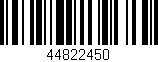 Código de barras (EAN, GTIN, SKU, ISBN): '44822450'