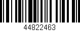 Código de barras (EAN, GTIN, SKU, ISBN): '44822463'