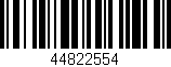 Código de barras (EAN, GTIN, SKU, ISBN): '44822554'