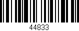 Código de barras (EAN, GTIN, SKU, ISBN): '44833'