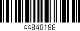 Código de barras (EAN, GTIN, SKU, ISBN): '44840198'