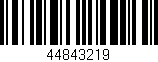 Código de barras (EAN, GTIN, SKU, ISBN): '44843219'