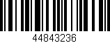 Código de barras (EAN, GTIN, SKU, ISBN): '44843236'