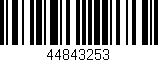 Código de barras (EAN, GTIN, SKU, ISBN): '44843253'