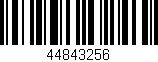 Código de barras (EAN, GTIN, SKU, ISBN): '44843256'