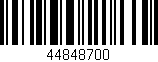 Código de barras (EAN, GTIN, SKU, ISBN): '44848700'
