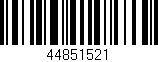 Código de barras (EAN, GTIN, SKU, ISBN): '44851521'