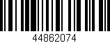 Código de barras (EAN, GTIN, SKU, ISBN): '44862074'