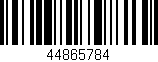Código de barras (EAN, GTIN, SKU, ISBN): '44865784'