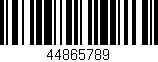 Código de barras (EAN, GTIN, SKU, ISBN): '44865789'