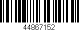 Código de barras (EAN, GTIN, SKU, ISBN): '44867152'