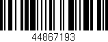 Código de barras (EAN, GTIN, SKU, ISBN): '44867193'
