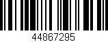 Código de barras (EAN, GTIN, SKU, ISBN): '44867295'